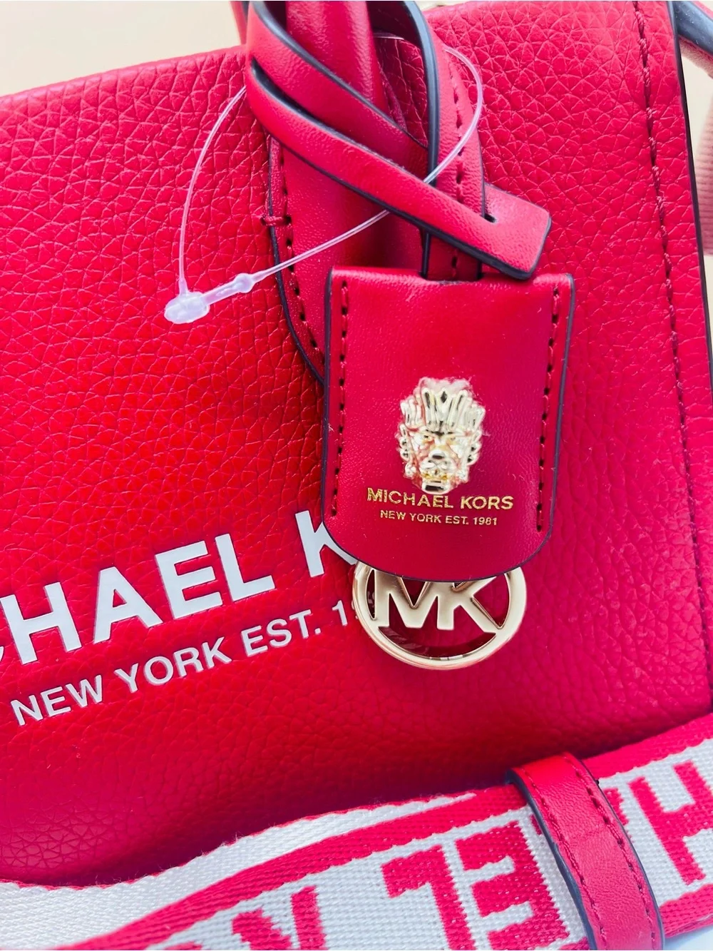 MICHAEL KORS Mirella Extra-Small XS Shopper XBody Crossbody Bag Bright Red  NWT